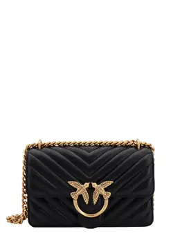 Pinko-Love One Mini Matelassé Leather Shoulder Bag-Donna 52365712589140