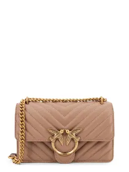 Pinko-Love One Mini Matelassé Leather Shoulder Bag-Donna 52365877346644