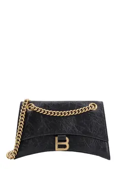 Balenciaga-Leather Shoulder Bag With Frontal Monogram-Donna 52366475100500