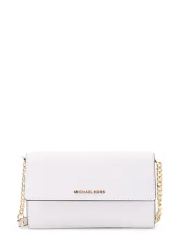 Michael Kors-Jer Set Leather Shoulder Bag With Frontal Monogram-Donna 52366612136276