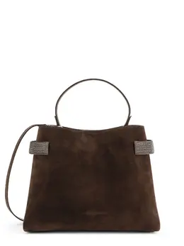 Brunello Cucinelli-Suede Shoulder Bag-Donna 52366817395028