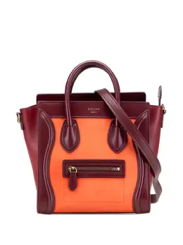 Celine 2014 Nano Bicolor Suede and Calfskin Luggage Tote satchel 31685925
