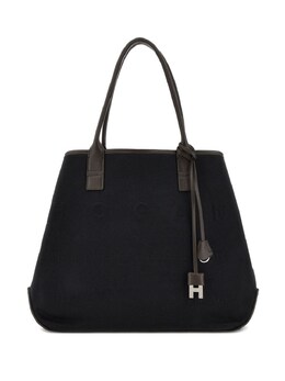 Hogan Script Medium Canvas Tote kbw01ta2300uh7012d