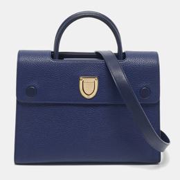 Christian Dior Navy Blue Leather Medium Christian Diorever Tote 1197412