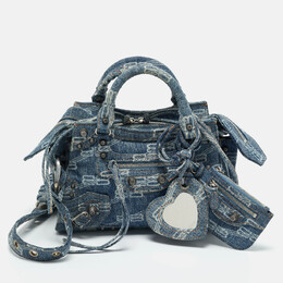 Balenciaga Blue BB Denim XS Neo Cagole Bag 1197546