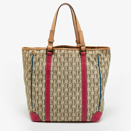 CH Carolina Herrera Multicolor Logo Jacquard Canvas and Leather Tote 1197539