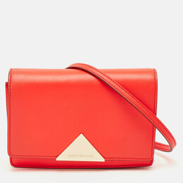 Emporio Armani Bright Red Leather Flap Shoulder Bag 1197163