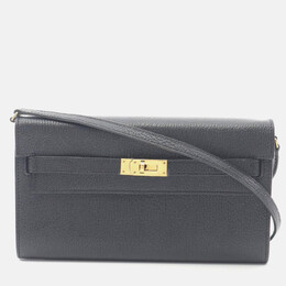 Hermes Kelly To Go Black Chevre Leather Shoulder Bag 1196356