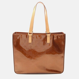 Louis Vuitton Columbus Shoulder Tote Bag Vernis Leather Bronze 1196387