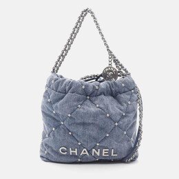 Chanel 22 Mini Blue Denim Shoulder Bag 1196247