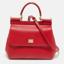 Dolce & Gabbana Red Leather Small Miss Sicily Bag, Article No: 1194127
