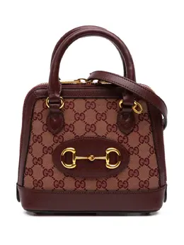 Gucci 2016-2025 Mini GG Supreme Horsebit 1955 Top Handle Bag satchel 31706448