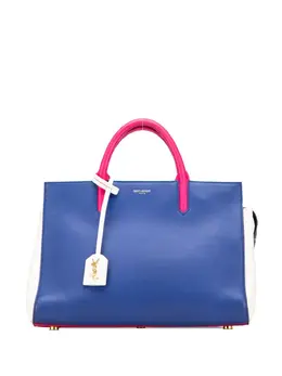 Saint Laurent 2015 Medium Smooth Tricolor Calfskin Cabas Rive Gauche satchel 31704983