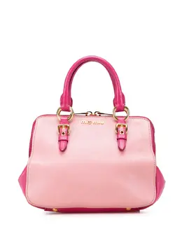 Miu Miu 2000-2025 Bicolor Goatskin Madras Bowler Bag satchel 31706219