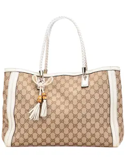Previously owned Gucci 2000-2015 Medium GG Canvas Bella Tote Bag SN: 269945520981