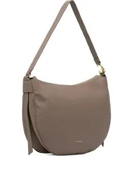 Coccinelle Medium C-easy Zip-top Shoulder Bag - Brown Curved Silhouette with Gold-tone Hardware 31184142