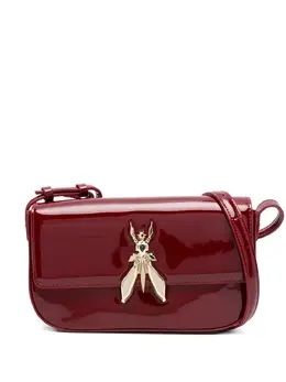 Patrizia Pepe Essential Deep Red Patent Leather Shoulder Bag 31438356