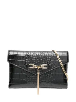 Elisabetta Franchi 31501235 Chain Clutch with Crocodile-Effect Texture