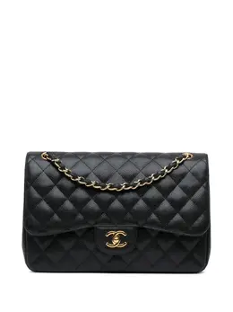 Chanel 2011-2012 Jumbo Classic Caviar Double Flap Shoulder Bag 31707691