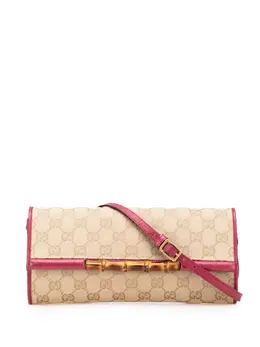 Gucci 2000-2015 GG Canvas Bamboo Bar Crossbody Bag - Article: 31703133