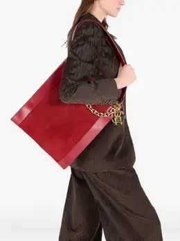 Roberto Cavalli Red Suede Texture Shoulder Bag Model 30634057