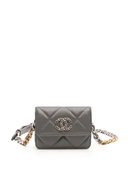 Chanel 2021-2025 Quilted Lambskin Belt Bag with Woven Chain, Article No. 31707651