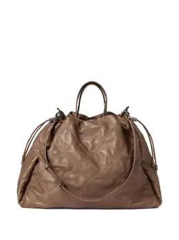 Brunello Cucinelli Large Mellow Tote Bag with Drawstring Closure, 30963348