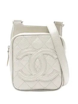 Chanel 2005-2006 CC Quilted Caviar crossbody bag articles 31701373 and serial number 10579352