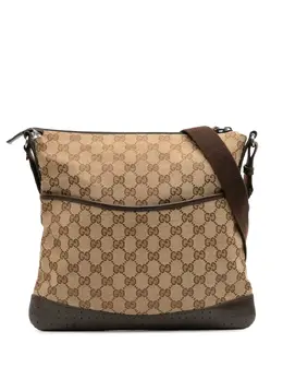 Gucci 2016-2025 GG Canvas Crossbody Bag (Serial SN: 145857 001998) - Brown