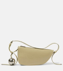Кожаная сумка через плечо shield mini Burberry, бежевый p00883885 | hunter