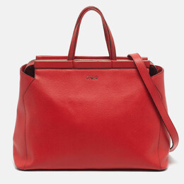 Furla Red Saffiano Leather Frame Satchel 1198263