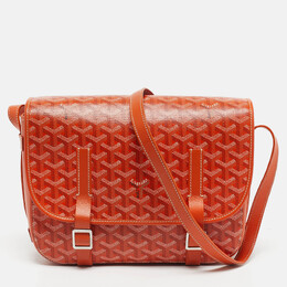 Goyard Orange Goyardine Coated Canvas Belvedere MM Saddle Bag 1197940