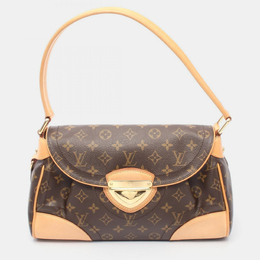 Louis Vuitton Beverly Mm Shoulder Hand Bag Monogram Canvas Brown 1196645