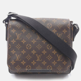 Louis Vuitton District PM Shoulder Bag Monogram Macassar Brown Black 1196504