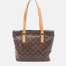 Louis Vuitton Cabas Piano Shoulder Tote Bag Monogram Brown Canvas 1196466