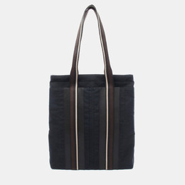 Hermes Troca Vertical GM Black Canvas Leather Shoulder Bag 1196314