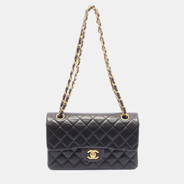 Chanel Classic Double Flap Black Lambskin Shoulder Bag 1196305