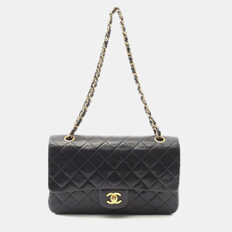 Chanel Classic Double Flap Black Lambskin Shoulder Bag 1196295