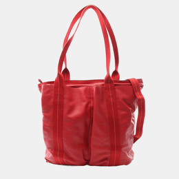Hermes Caravan Vertical GM Red Derma Leather Bag 1196319