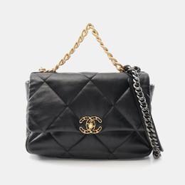 Chanel 19 Black Lambskin Shoulder Bag 1196296