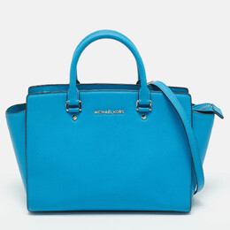 Michael Kors Light Blue Leather Large Selma Tote 1194788