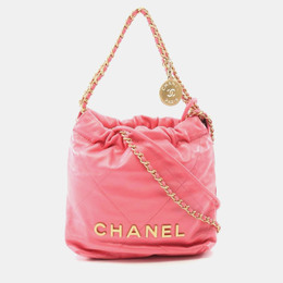 Chanel 22 Mini Pink Leather Shoulder Bag 1196264