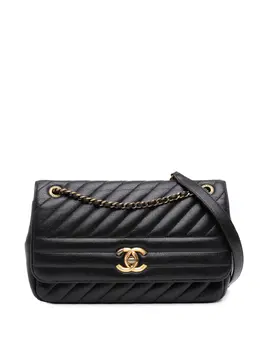 Chanel 2016-2017 Medium Diagonal Quilted Goatskin Flap shoulder bag 31721052