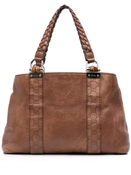 Gucci 2016-2025 Guccissima Trimmed Leather Bamboo Libeccio tote bag 31718315