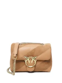 Pinko diagonal-quilted leather shoulder bag 31502238