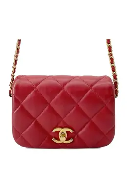 Chanel 2019 Mini Quilted Calfskin Nailed CC Flap crossbody bag 31718428