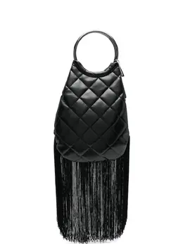 Сумка Quilted fringed-bottom clutch La Milanesa, черный 31571522 | черный