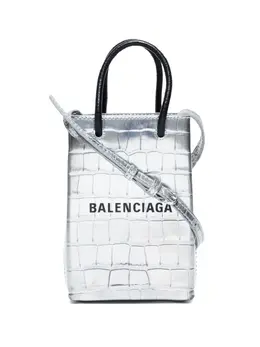 Balenciaga 2015-2025 crocodile-effect mini tote bag 31678232