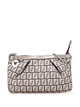 Fendi 2000-2010 Zucchino Canvas Chain Pochette shoulder bag 31719407