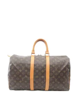 Louis Vuitton Keepall 45 Monogram Boston Bag - Article 31678655 Brown Canvas Top Handles Zip Closure